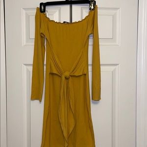 Fitted off the shoulder midi dress from Shein